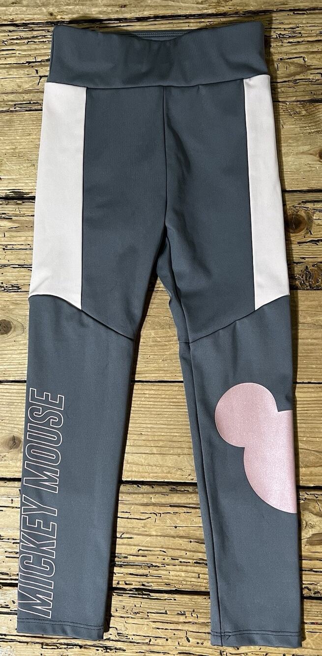 Disney Zara Girls Size 6-7 Grey & Pink Leggings - NWOT